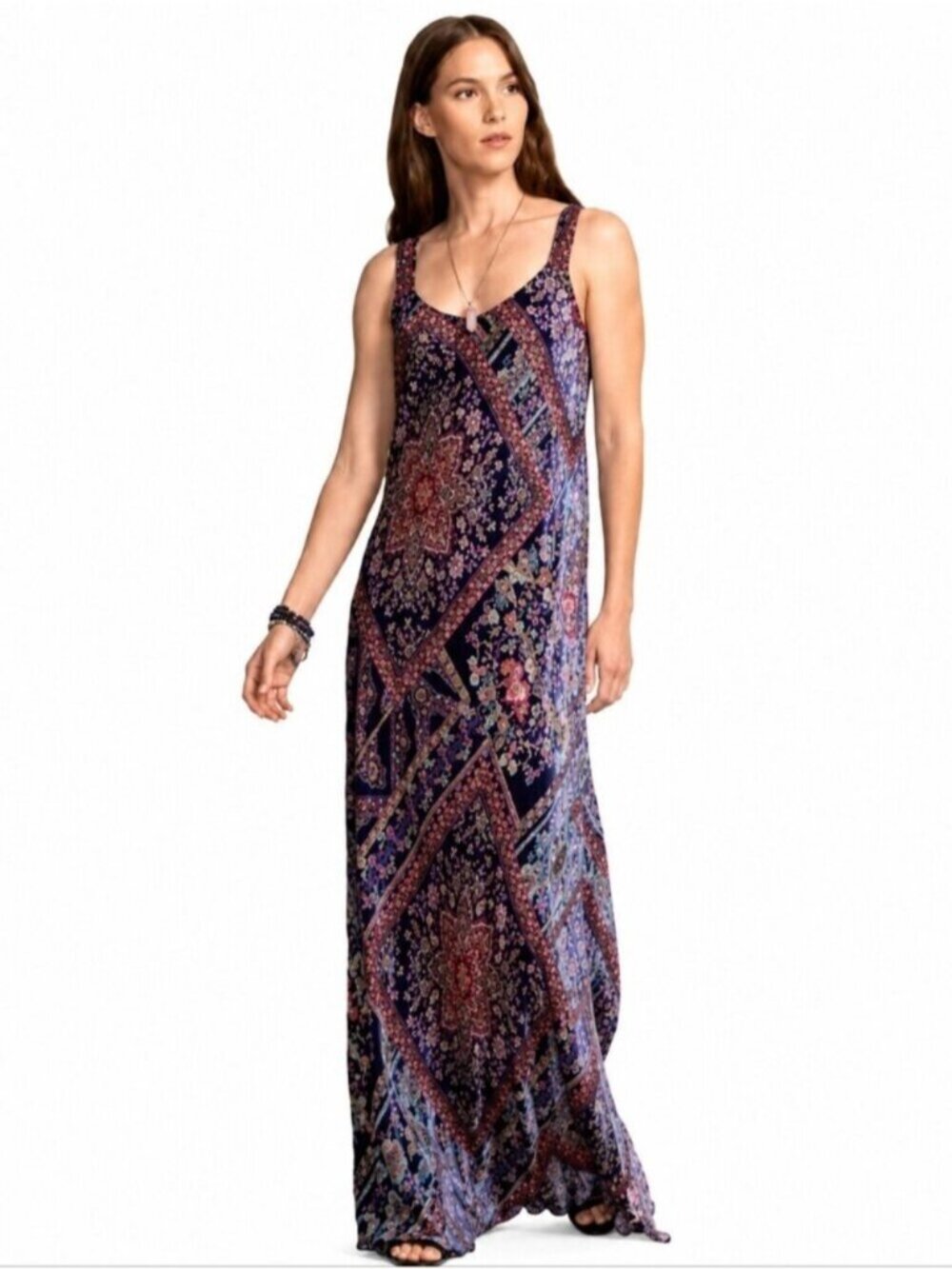 NWT Johnny Was Omo Burnout Peony Maxi Dress